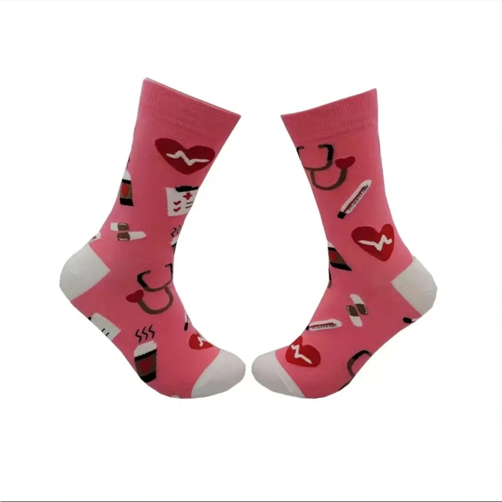 Pink Unisex Doctor/Nurse Socks